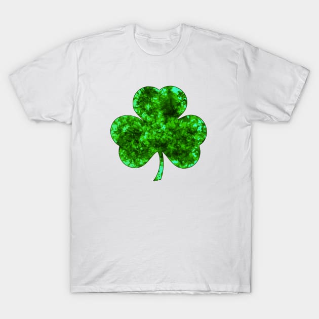 St Patricks Day Shamrock - Neon Green T-Shirt by Invisible Jaguar Designs